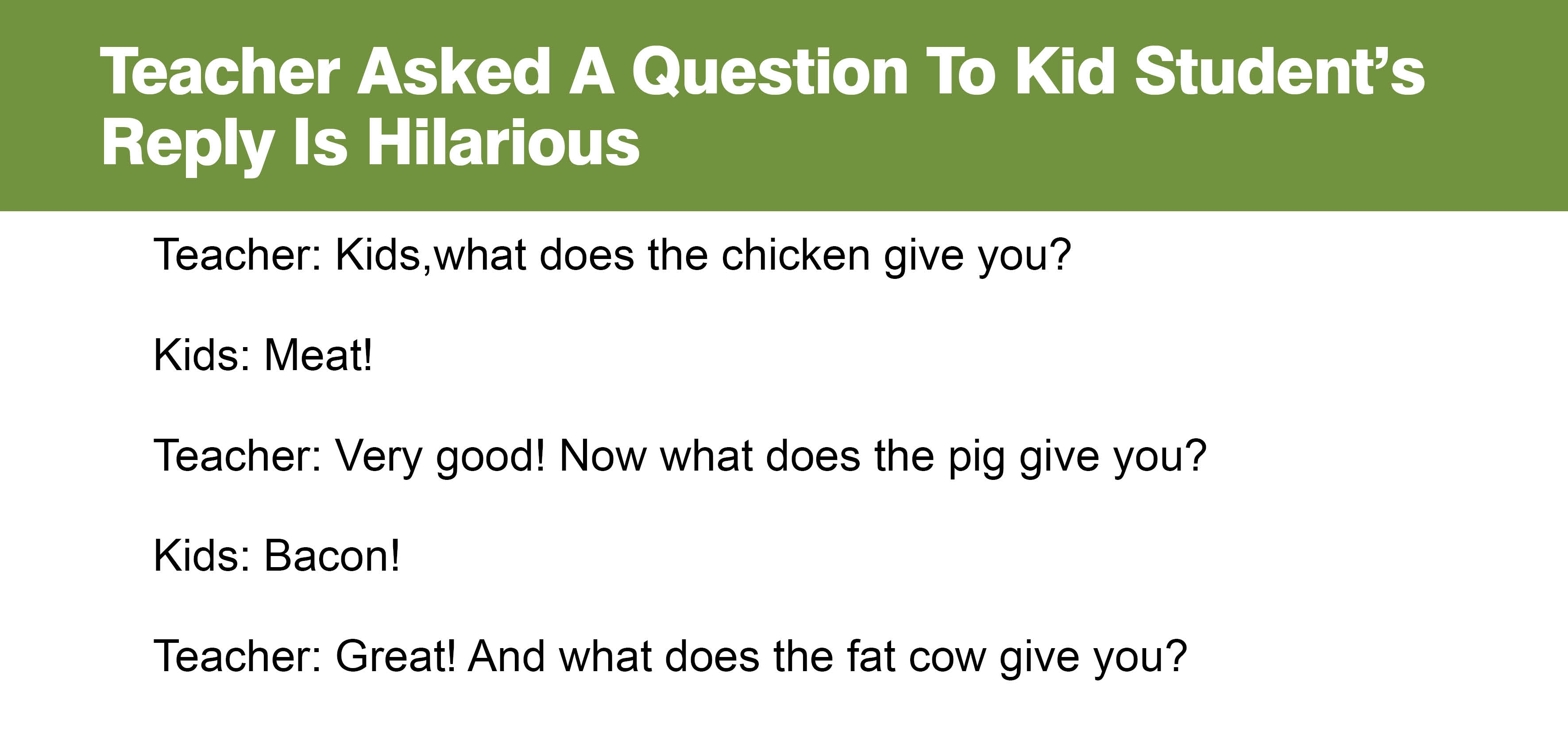 Teacher Asked A Question To Kid