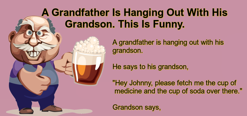 A Grandfather Is Hanging Out With His Grandson.